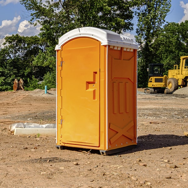 how often are the porta potties cleaned and serviced during a rental period in Saddlebrooke